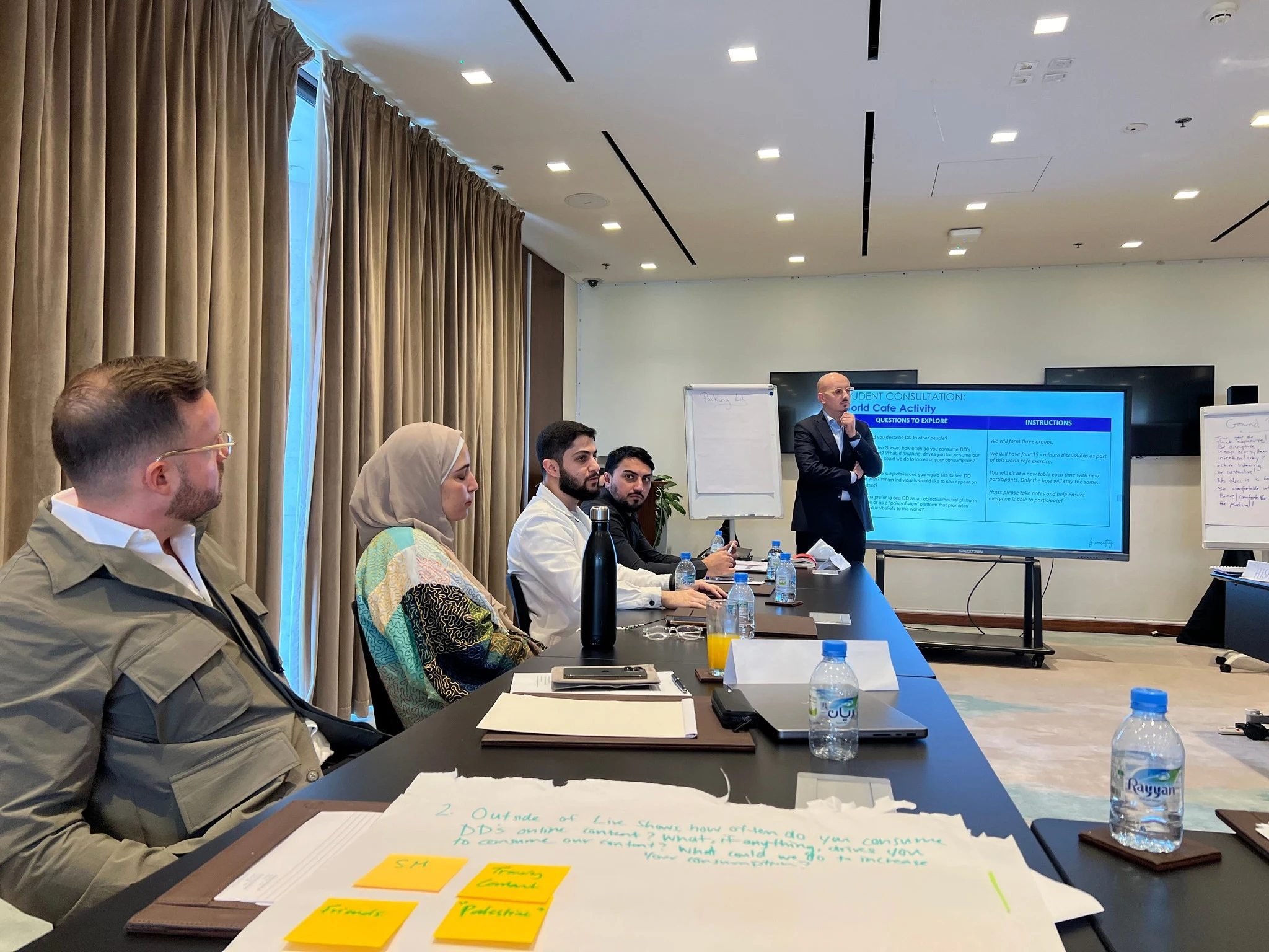 Oussama in a boardroom session