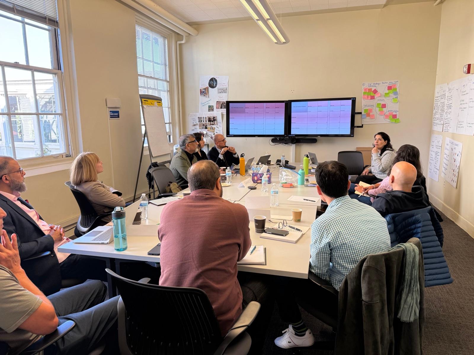 Team reviewing data together